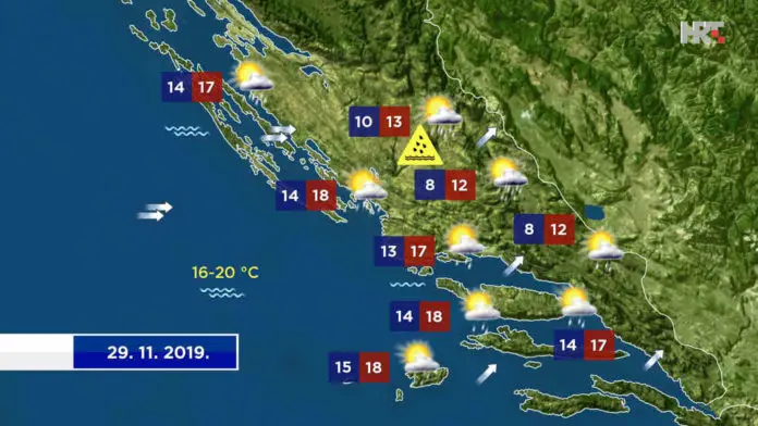 vremenska prognoza 29112019